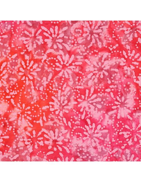 Orelia Batik Cotton Fabric - Coral