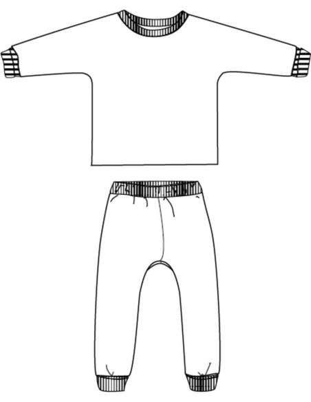 Sacha Unisex Pajama Pattern - Ikatee