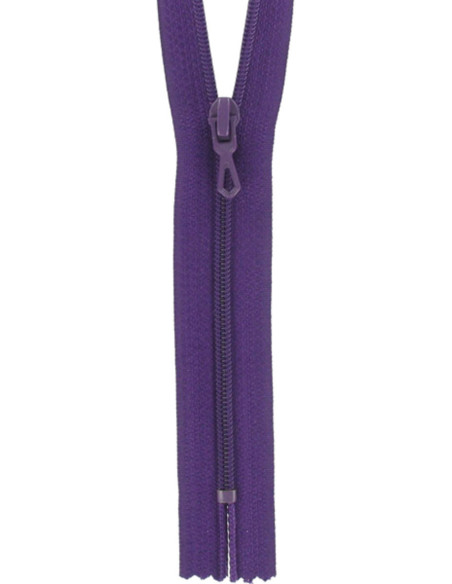 Dark purple nylon zipper