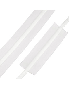 Elastic with drawstring - White
