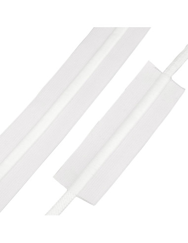 Elastic with drawstring - White