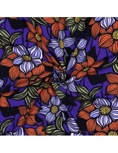 Florane Viscose Twill Fabric - Cobalt