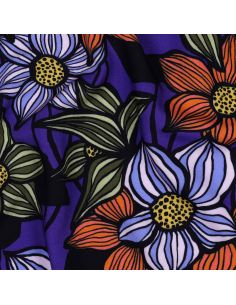 Florane Viscose Twill Fabric - Cobalt 2