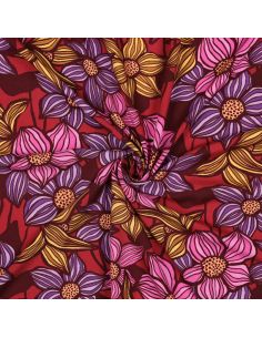Florane viscose twill fabric - Bordeaux