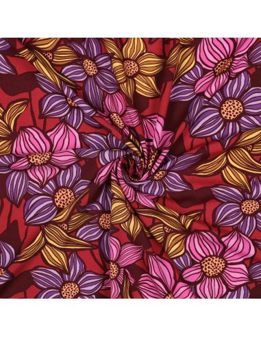 Florane viscose twill fabric - Bordeaux