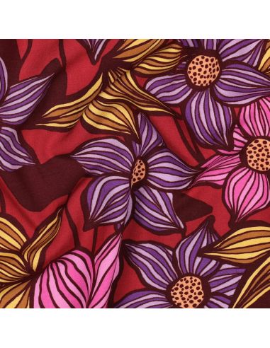 Florane viscose twill fabric - Bordeaux