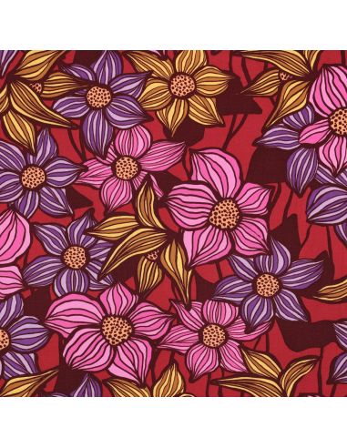 Florane viscose twill fabric - Bordeaux