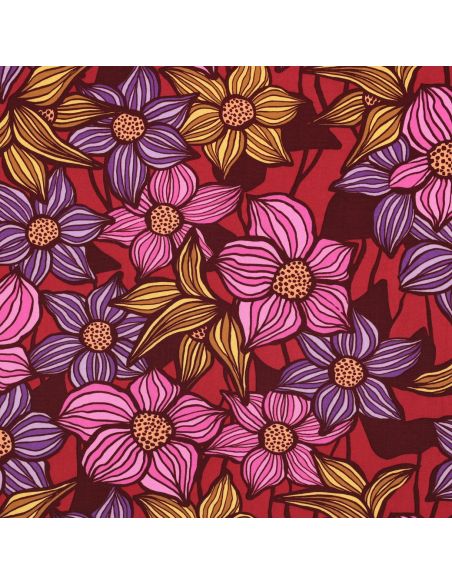 Florane viscose twill fabric - Bordeaux