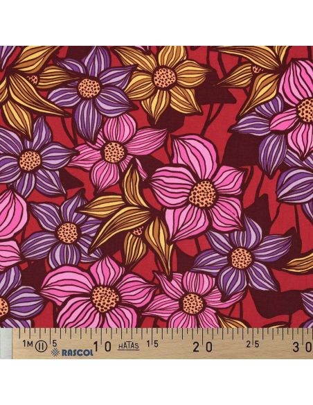 Florane viscose twill fabric - Bordeaux