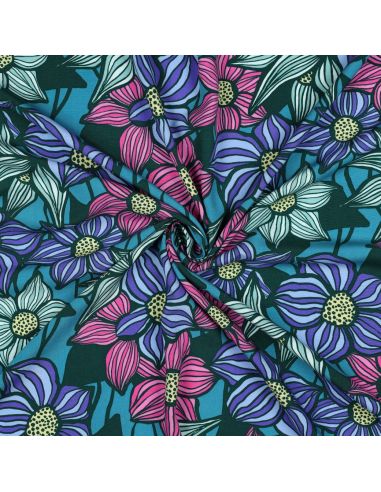 Florane viscose twill fabric - Petrol blue
