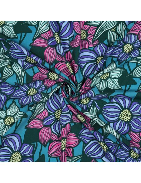 Florane viscose twill fabric - Petrol blue