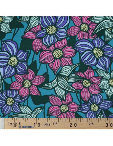 Florane viscose twill fabric - Petrol blue