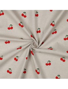 Cotton canvas fabric - Cherries