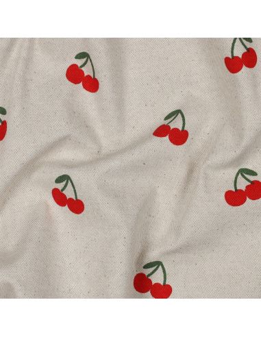 Cotton canvas fabric - Cherries
