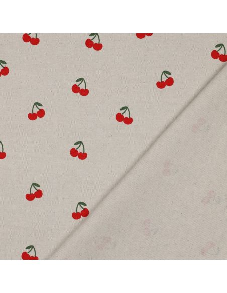 Cotton canvas fabric - Cherries