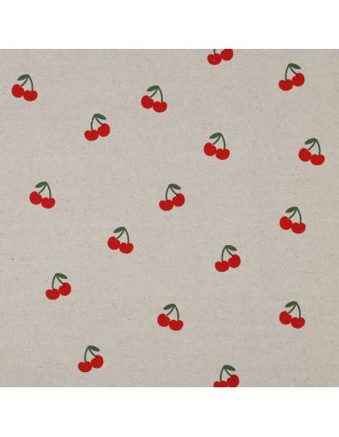 Cotton canvas fabric - Cherries