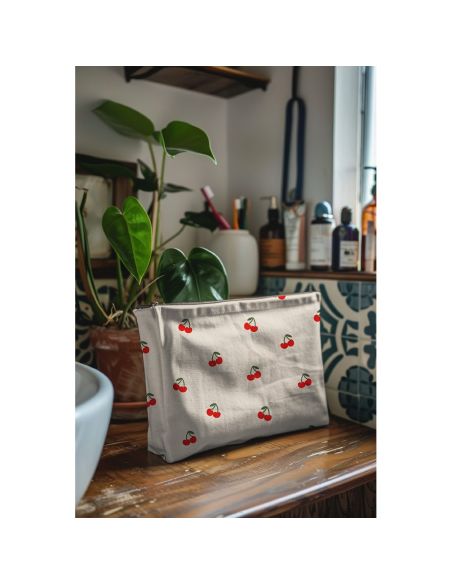 Cotton canvas fabric - Cherries