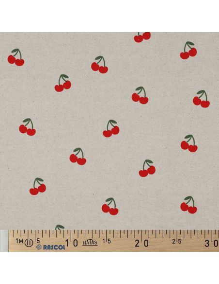 Cotton canvas fabric - Cherries