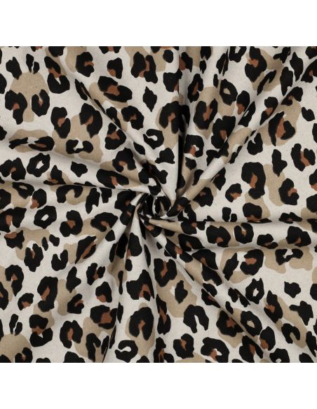 Cotton canvas fabric - Leopard