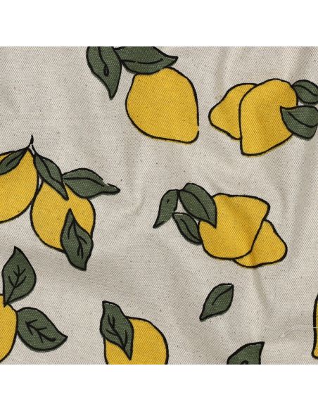 Waterproof canvas fabric with a linen look - Lemons