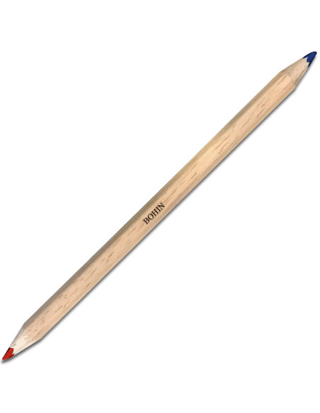 Bohin Bicolor Chalk Pencil for Fabrics - Red and Blue