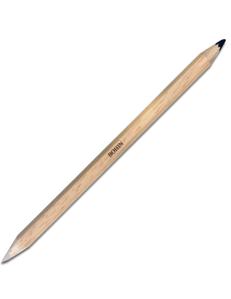 Bohin bicolor chalk pencil for fabrics - White and black