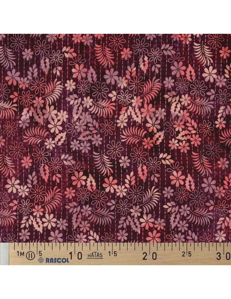 Thea Batik Viscose Fabric - Cherry
