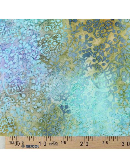 Talia batik viscose fabric - Turquoise