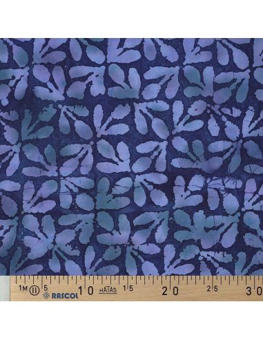 Lagoon Batik Viscose Fabric - Navy Blue