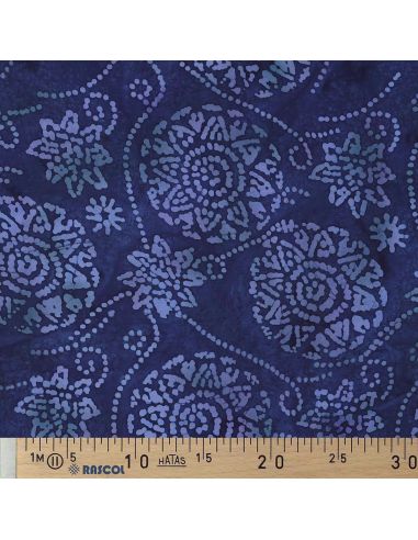 Éliora batik viscose fabric - Navy blue