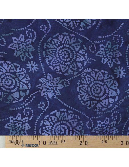 Éliora batik viscose fabric - Navy blue