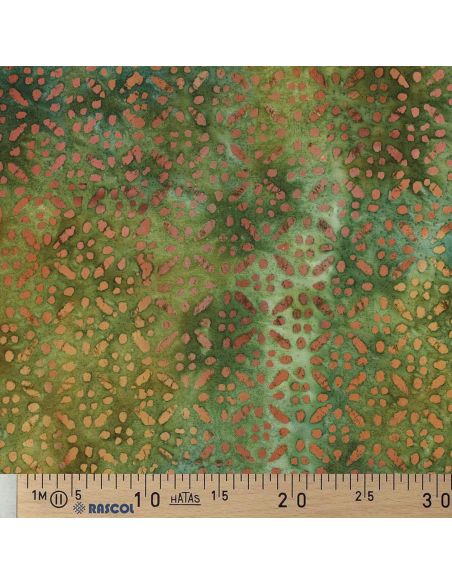 Soléane batik viscose fabric - Green