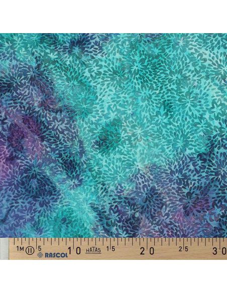 Vaiana Batik Viscose Fabric - Turquoise