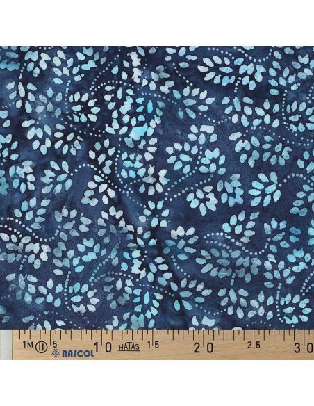 Isabelle batik cotton fabric - Navy blue