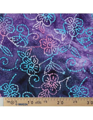 Comino batik cotton fabric - Purple