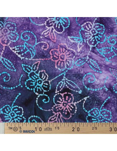 Comino batik cotton fabric - Purple
