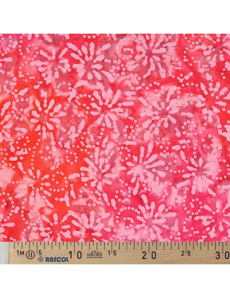 Orelia Batik Cotton Fabric - Coral