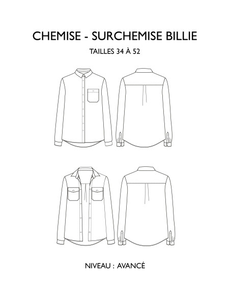 Billie Shirt Pattern - Églantine & Zoé