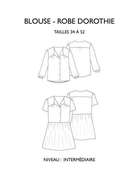 Dorothie blouse and dress pattern - Églantine & Zoé