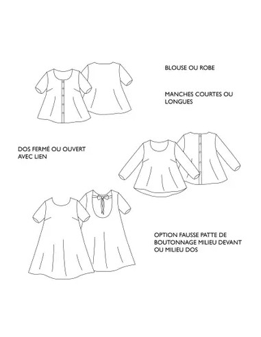 Galipette Blouse and Dress Pattern - Églantine & Zoé