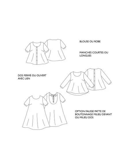 Galipette Blouse and Dress Pattern - Églantine & Zoé