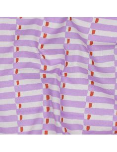 Indian cotton fabric block print Indra - Lilac 2