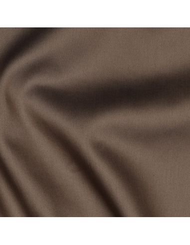 Cotton satin fabric - Coffee