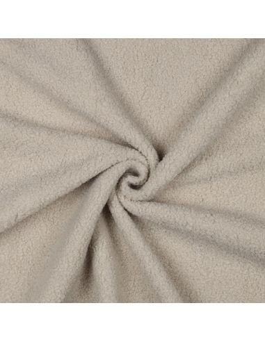 Double-sided Teddy fleece fabric - Beige