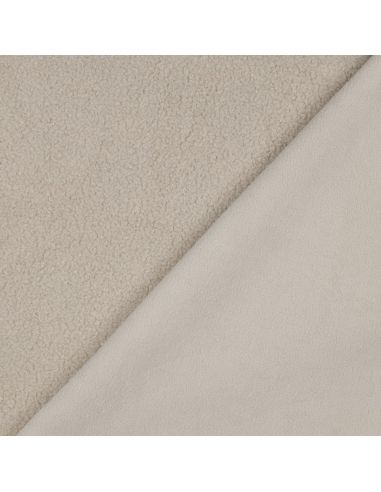 Double-sided Teddy fleece fabric - Beige