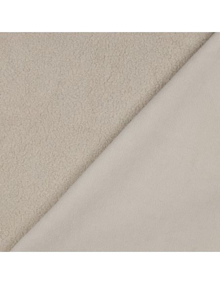 Double-sided Teddy fleece fabric - Beige