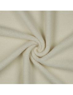 Double-sided Teddy fleece fabric - Ecru