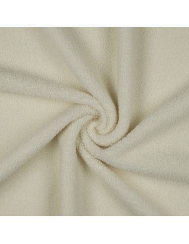 Double-sided Teddy fleece fabric - Ecru