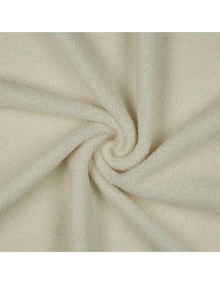 Double-sided Teddy fleece fabric - Ecru