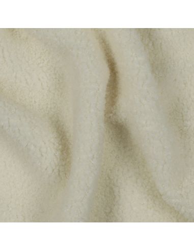 Double-sided Teddy fleece fabric - Ecru